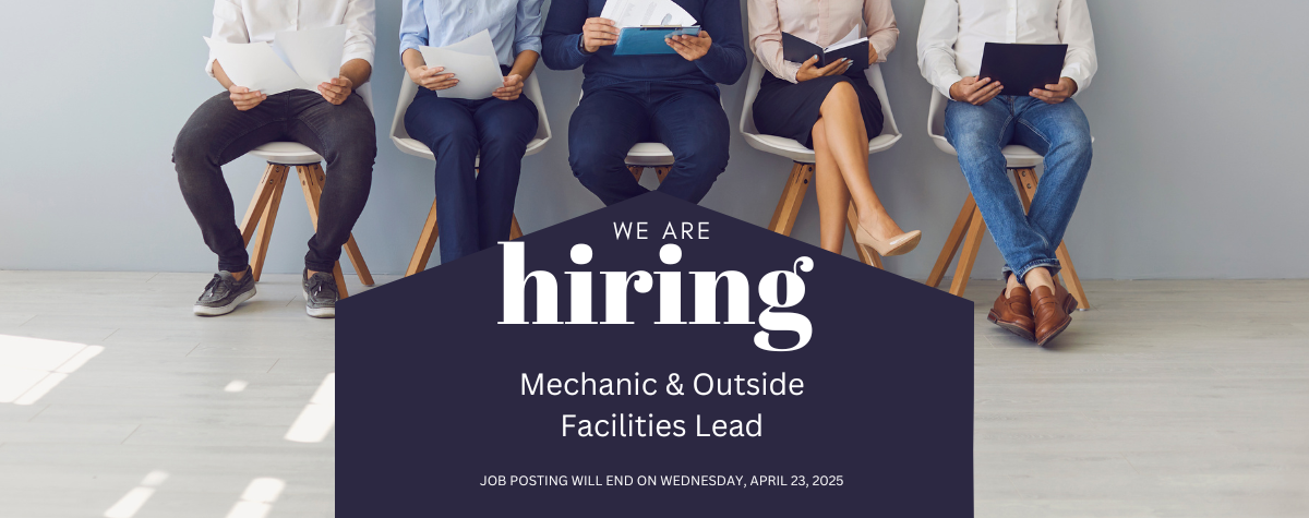 Seeking candidates for Mechanic and Outside Facilities Lead